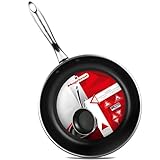 MAGEFESA Prisma - Sarten Negra 24cm, Acero Inoxidable 18/10, Antiadherente Tricapa, Libre de...