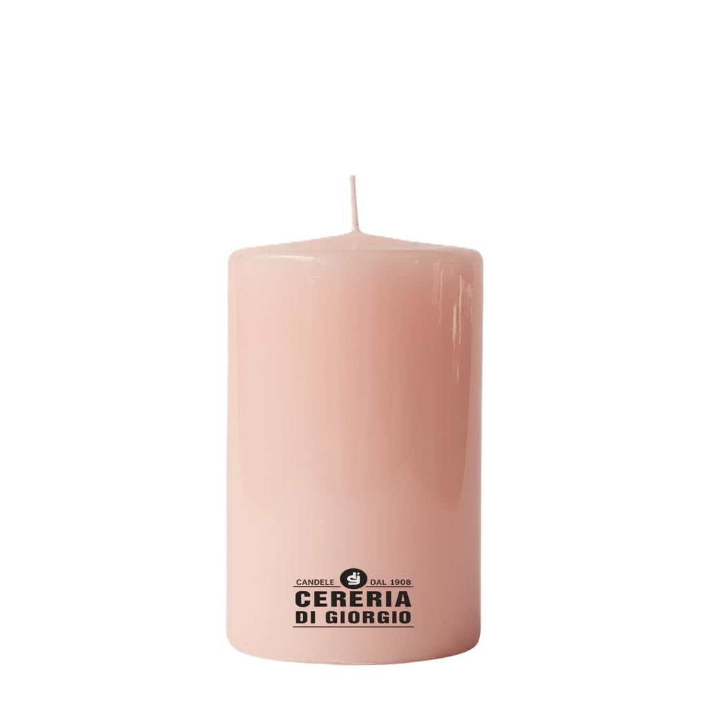 Candle Diameter 7 cm Height 10 cm Dusky Pink