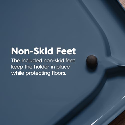 Image of IRIS USA Pee Pad Holder for Dogs and Puppies, Potty Training Tray with Secured Latches, Non-Skid Feet, Leak Protection, Easy Clean Surface, Fits 17 inchx 23 inch Puppy Pads Size, Navy