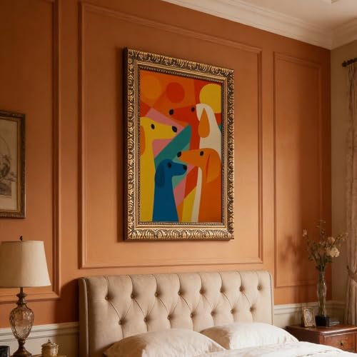 Impression toile chien géométrique art abstrait décoration murale premium - 7