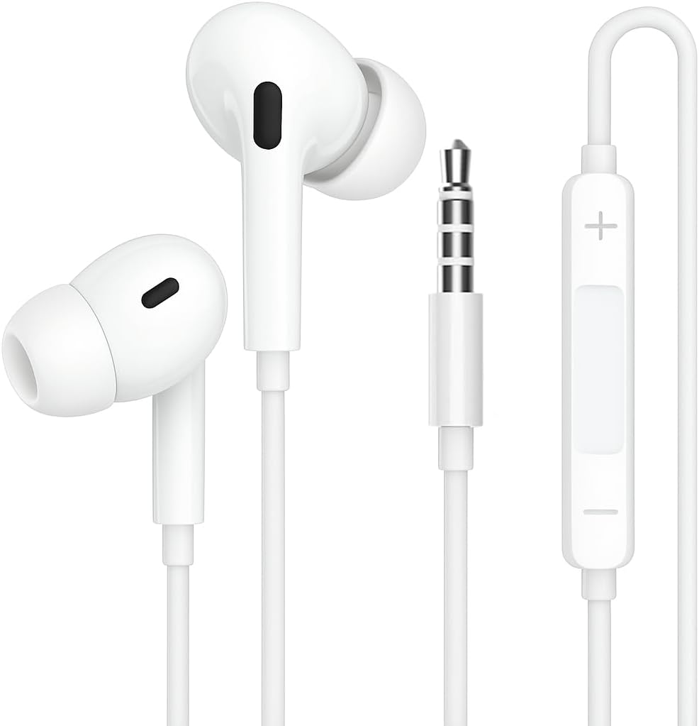 KP TECHNOLOGY In-Ear Earphones for Samsung Galaxy A15 / Galaxy A14 / Galaxy A13 / Galaxy A12 / Galaxy A11 / Galaxy A10 – Headphones Earbuds with 3.5mm Interface (JH-082)