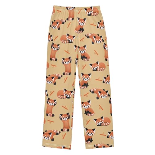 ZZXXB Lovely Raccoon Tree Boys Long Pants Soft Trousers Elastic Waist Kids Lounge Bottoms with Pockets S-XL