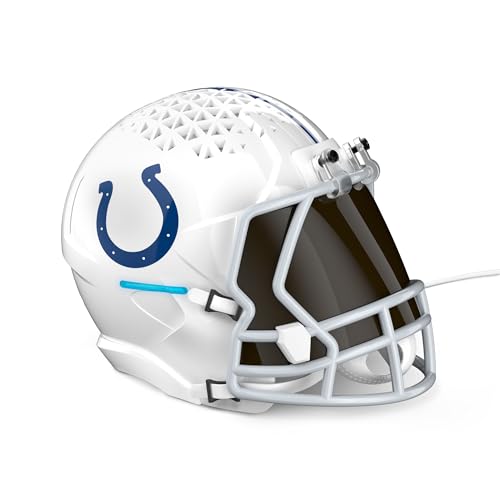 Image of NFL Echo Dot Bundle: Includes Echo Dot | Charcoal and Limited-Edition NFL Helmet Stand | Indianapolis Colts