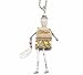 Oh My Shop SP612 - Sautoir Collier Pendentif Poupée Robe Tricot Macramé Beige, Chaînes, Perles et Plume