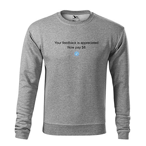 Sweat gris unisex size L molletonné vêtement streetwear ample casual