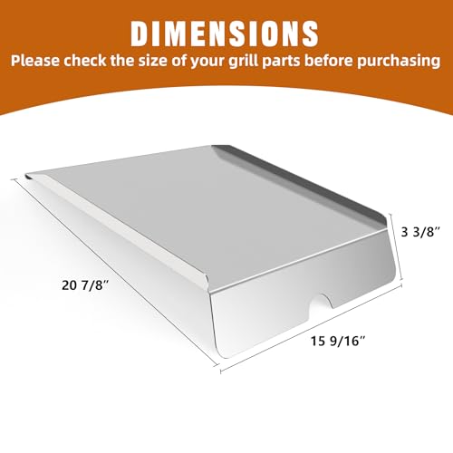 Image of Drip Pan Heat Baffle Replacement for Traeger 22 Series /Pro 575, Lil' Tex,Lil' Tex Elite,Lil' Tex Pellet Smoker Grills Parts, BAC070 BAC012 BBQ070C Stainless Steel Drip Pan Replacement