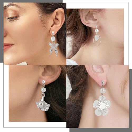 50 clous d'oreilles anti-allergie avec fermoirs pour création - 6