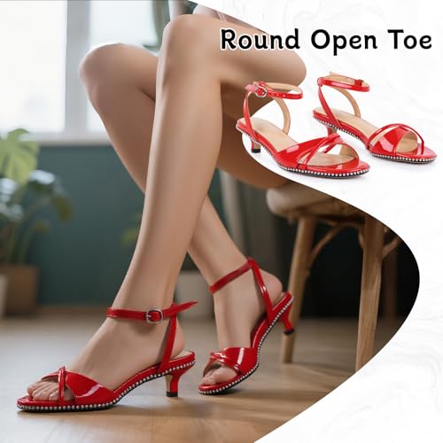 Strappy Kitten Sandals For Women Fashionable Beaded Low Heels With Ankle Strap Comfortable Open Toe Summer Dress Shoes For Dating Prom Party3