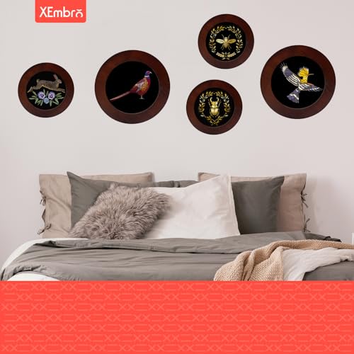 Image of XEmbro 6 Inch Embroidery Hoop Frame for Hanging Christmas Sewing Ornaments, Decorative Embroidery Frame for Display Finished Embroidery & Cross Stitch Arts