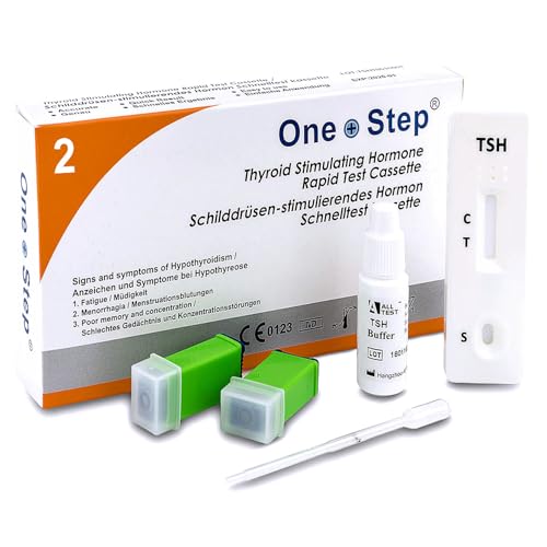 2 x One+Step TSH Test I Schilddrüsentest für zuhause I Test Schilddrüsenunterfunktion und Schilddrüsenüberfunktion I Selbsttest TSH