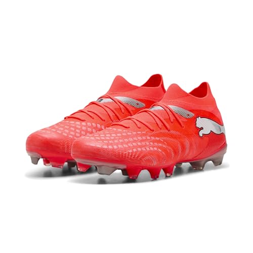 Puma Future 9 Match FG/AG Fußballschuhe, Unisex, für Erwachsene, Rot/Weiß/Schwarz/Silber, Größe 47… – Ansicht 3