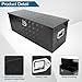 Gooeap 44 X 15 X 15 Inch Black Aluminum 5 Bar Tread Tool Box Truck Car Outdoor Trailer Pickup Underbody Toolbox, RV Storage Organizer, Underbed Tools Organizer W/Lock Latch w/Keys