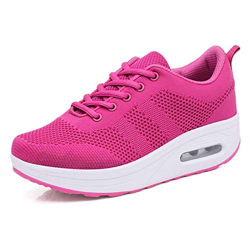 [SEJUC] メッシュスリッポン レースアップ 柔らかい ニット スリッポン 20代 30代 23.0cm 40代 50代 60代 女性 ファッション 靴 ローズ パンプス スニーカー ウォーキングシューズ 通気性 歩きやすい 履き心地 ナースシューズ 船底型 走れる