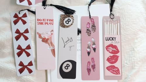 Hafhef 10 PCS Bow Bookmarks, Funny Bookmarks for Women, Romance Booklover Gifts, Cute Gifts for Romance Reader Friends Girls - Thumbnail 6
