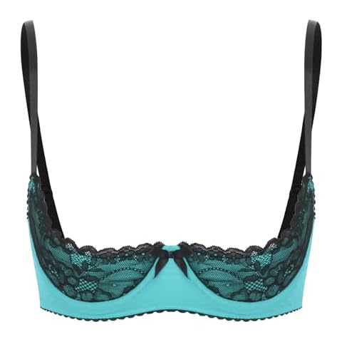 FEESHOW Women's Floral Lace Underwired Bra Cover