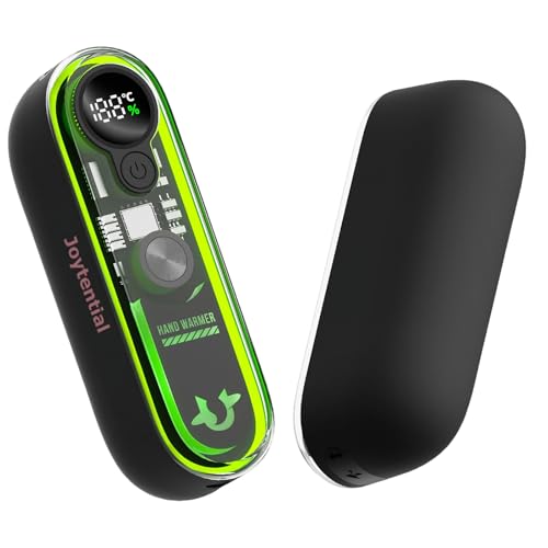 Joytential Scaldamani Elettrico Ricaricabili, 2 in 1 Scalda Mani Portatile Magnetico, 4 Livelli di Calore, USB Scaldamani Tascabili Regali per Outdoor Campeggio, Sci, Raynauds, Giochi, Nero