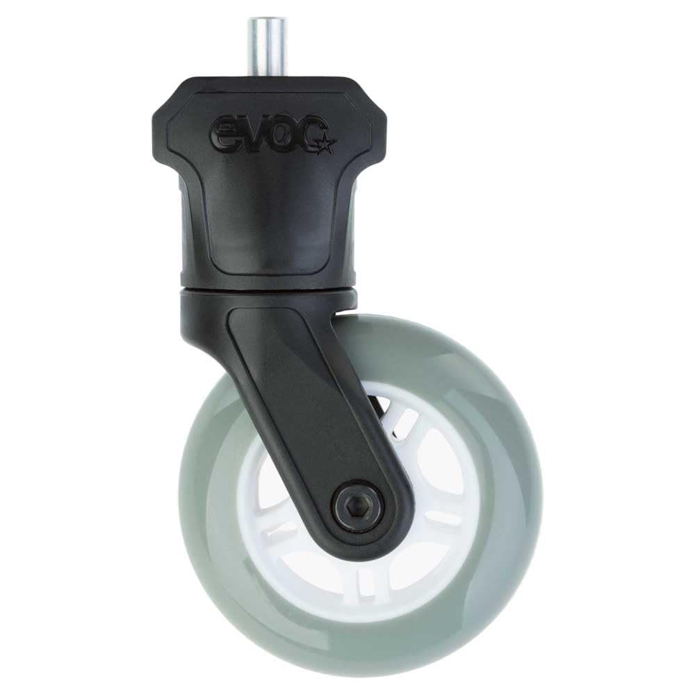 EVOC Clip-on-Wheel 1-Pin, Additional Wheel for Bike Bag (Detachable Wheel Bike Bag PRO & Road Bike Bag PRO, Backpack Wheel to Clip on, Extra Wide & Stable Bike Accessory), Black