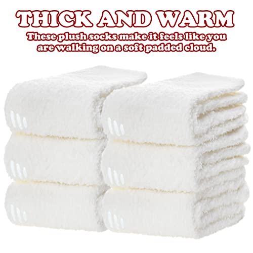 Image of FNOVCO Non Slip Socks for Women Winter Warm Cozy Fuzzy Slipper Socks Soft Fluffy Hospital Socks with Grips