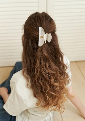 Image of LILIE&WHITE Acrylic Letter Hair Clips For Women Stylish R Monogram Hair Claw Alphabet Hair Clip Fashion Glitter Claw Clip Elegant And Durable Hair Accessory Large Hair Clips R