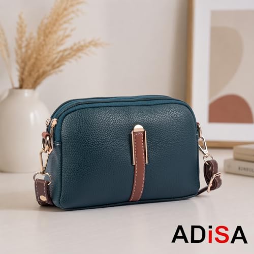 Image of ADISA Women's Girls Grains Cross Body Sling Messenger Bag (SL8141-D.GRN)