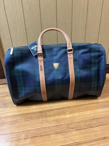 大特価】 Lynx ボストンバッグ ネイビー・グリーンチェック アメリカ製