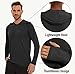 MAGCOMSEN Mens Long Sleeve Hoodie for Men Sun Shirts UV Protection with Hooded Quick Dry Fishing Athletic Workout Shirts Black