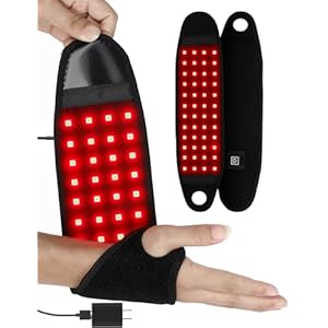 Red Light Therapy Therawrap for Carpal Tunnel,660nm 850nm Near Infrared Light Therapy for Body, 144 Chips Flexible Wrap for Hand Wrist Arm Thumb Finger Pain Relief Personal Care