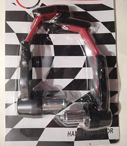 Motorcycle Brake Clutch Lever Protector Hand Guard (Set of 2) (Black and Red) for Royal Enfield Electra-image-33