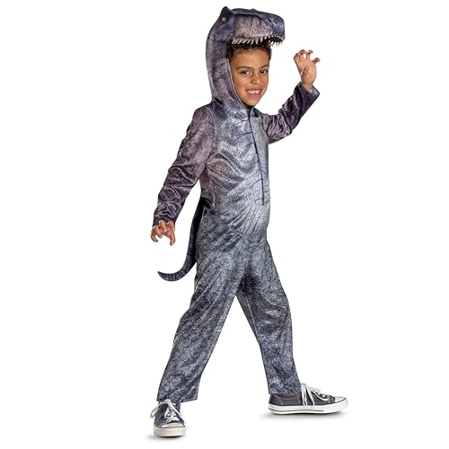 Disguise Jurassic Era T Rex Costume for Kids, Official Rebirth Dinosaur Movie Costume, Child Size (7-8)