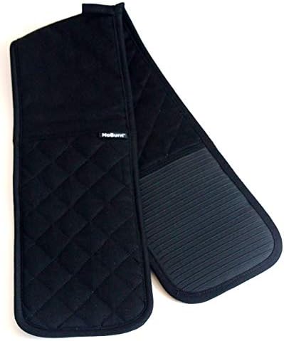 NoBurn Oven Gloves, Cotton, Black, one Size