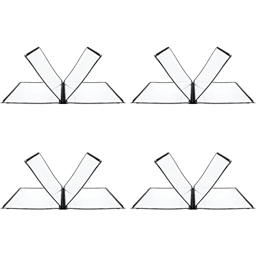 FVIEXE 4PCS 8.5 x 11 Inch Menu Covers 4 Page 8 View, Transparent Restaurant Menu Covers Holder Fits A4 Size Paper, Menu Folder Menu Book Holders for Restaurant Bar Cafe (Black)