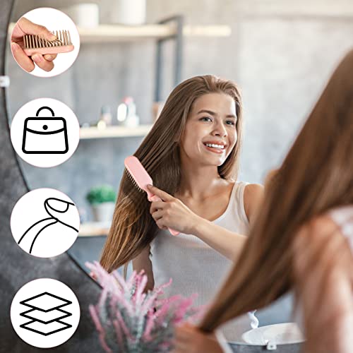 4 Pieces Folding Hair Brush Compact Folding Hair Combs Portable Travel Size Hair Brush Small Purse Locker For Women Men Family School Travel Car Gym Bag Purse #TOP4