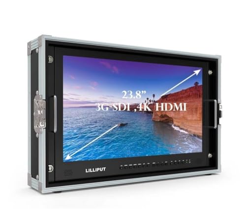 Image of LILLIPUT BM230-4KS-ABBP 23.8 inch Carry-on /Rackable Gold Mount 3840x2160 4x4K HDMI 3G-SDI in&Out Broadcast LED Director Monitor with HDR, 3D-LUT, Color Space & Peaking Functions
