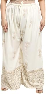 style prezone Plus Size Golden Printed 5XL to 10XL Palazzo Trouser for Plus Size Women-picture-50