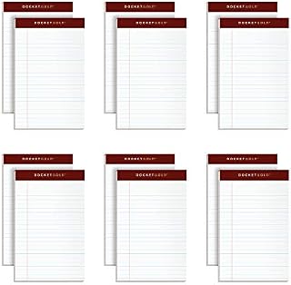 TOPS Docket Gold Writing Pads, 8-1/2" x 14", Legal Rule, White Paper, 50 Sheets, 12 Pack (63990)