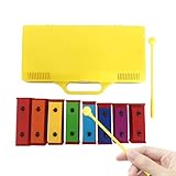 Glockenspiel Instrument - Schlagspielzeug Mit Metall-Tasten, Bunte Diatonische Glockenset,...