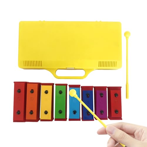 Glockenspiel Xylophone,Jouets à 8 Notes avec Maillets | Glockenspiel Outil d'Apprentissage Musical | pour Tout-Petits École à la Maison Maternelle Voyage Pratique Performance Anniversaire