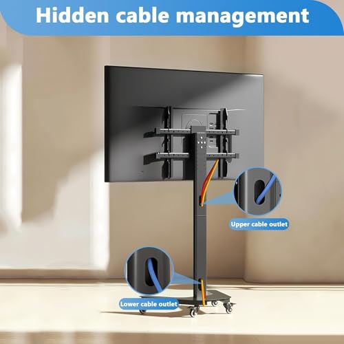 Soporte móvil para TV de 37-80 pulgadas con ruedas y rotación 360° miniatura 3