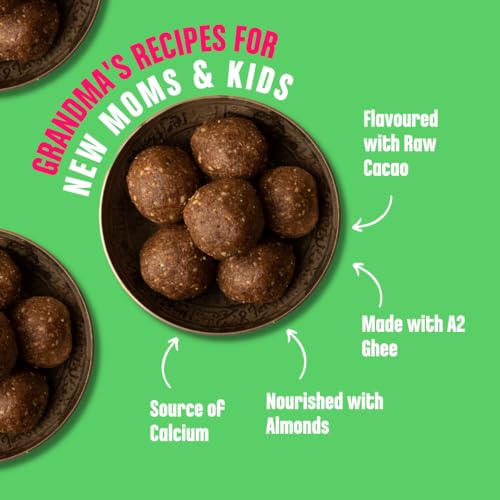 Image of Early Foods Assorted Pack of 2: A2 Ghee Ragi Chocolate & Gond Laddu with Jaggery | Gond Ke Laddu | Pregnancy Laddoo | postpartum ladoo | Sugar Free