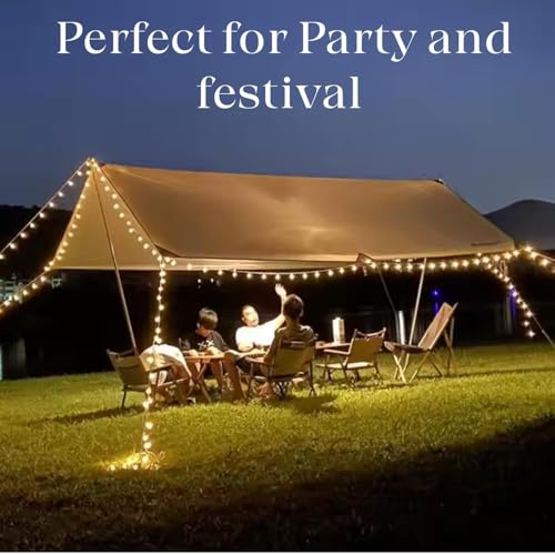 Image of One94Store Crystal Ball String Lights 3 Meter, 14 LED Warm White - Waterproof Fairy Lights for Christmas Decoration, Wedding, Bedroom, Garden, Party, Indoor Outdoor Use (Pack of 3)