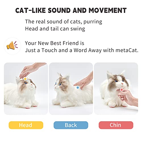 Chongker Interactive Companion Pets Robot Cat Realistic Stuffed Animals Cat Plush Metacat 2.0 #TOP1