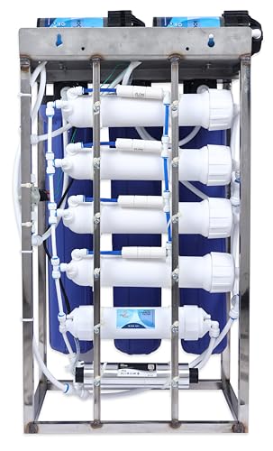 Image of 50 LPH Commercial Ro + Uv Protection RO Water Purifier Plant Stainless Steel With High Tds Membrane And Auto Shut Off + Tds Adjuster (50 litre). Suitable for home,office,collage etc.