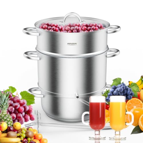 ROVSUN 8.5 Quart Juice Steamer Stainless Steel, Extractor Fruit Vegetables Juicer Steamer Pot...