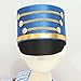 DINORMIN Marching Band Hat Toy Soldier Cap for Halloween Party Role Play Navy Blue One Size