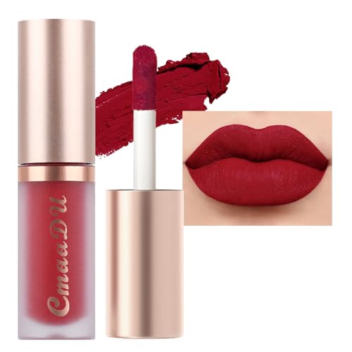 Image of evpct 1Pcs Sexy Red Matte Liquid Lipstick Lip Gloss Glossy Set for Black Women 24 Hour Silky Velvet Lipstick labiales matte larga duracion mate 24 horas originales 11#