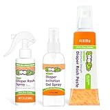Boogie Diaper Rash Baby Bundle – Rash Spray, Extra Strength Paste, and Irritation Gel Spray – Diaper Bag Essentials for Newborns, Infants, & Toddlers, Set of 3 Baby Must Haves