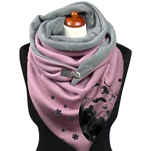Écharpe à boutons doux imprimé papillon isolation thermique optimale - 2