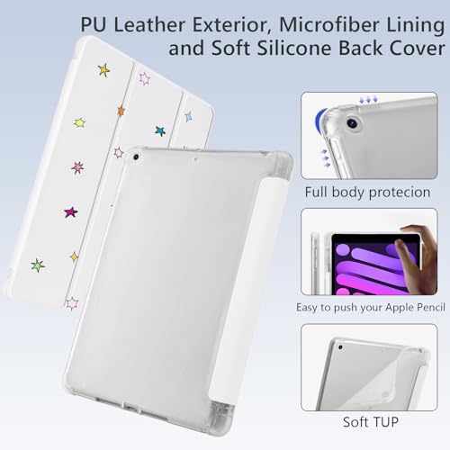Coque iPad 5e/6e génération blanche avec porte-stylet pour le bureau et les études - 4