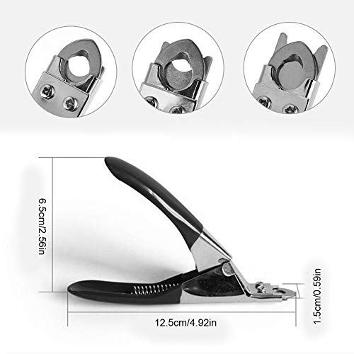 Fdit Pet Nagelschere, Cat Claw Scissors Nagelknipser Claw Clamps Praktisches Nagelschneidewerkzeug für Hunde und Katzen Pet Salon, Ideale Geschenkauswahl (Schwarz)