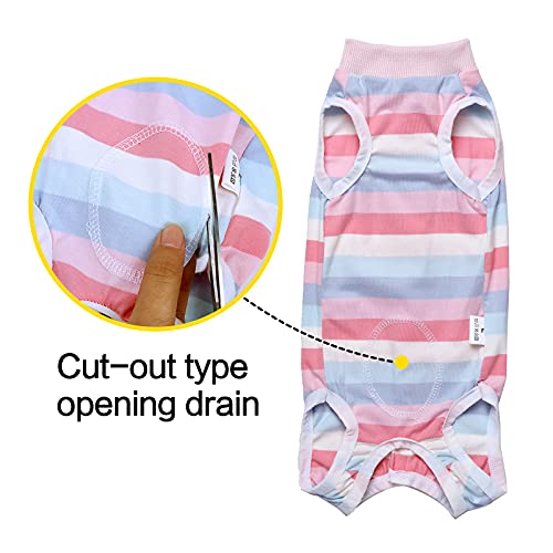 Coppthinktu Dog Recovery Suit For Abdominal Wounds Or Skin Diseases, Breathable Dog Surgery Recovery Suit For Dogs, E-Collar Alternative After Surgery Wear Anti Licking Wounds (Pink L) #TOP2